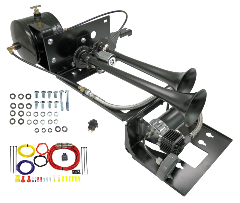 Jeep Wrangler Air Horn Compressor Kit - Kleinn Air Horns - Model 102-1 Dual Air Horn - `97-`06
